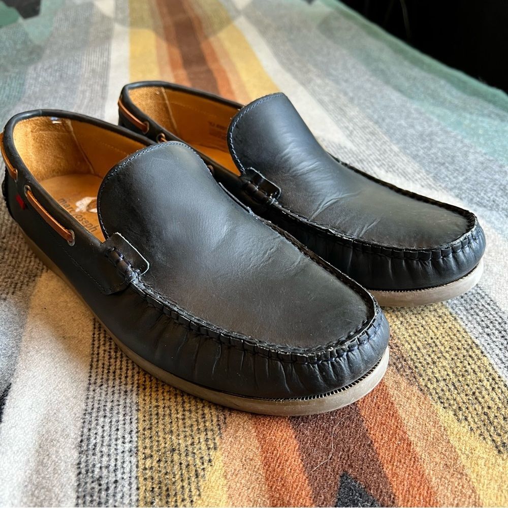 Marc Joseph New York Franklin Navy Leather Deck Shoes Mens 11 Driving Loafers